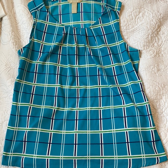 Banana Republic size L Turquoise with blue, green, white pattern - Picture 1 of 5